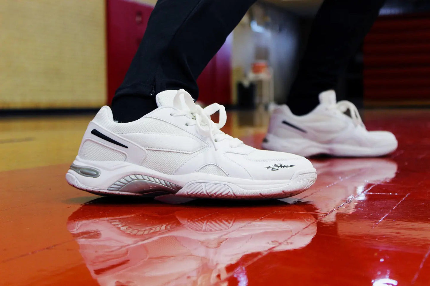 Men's High Arch Firm Support All-In-One White Walking Shoes, Comfort & Performance Style